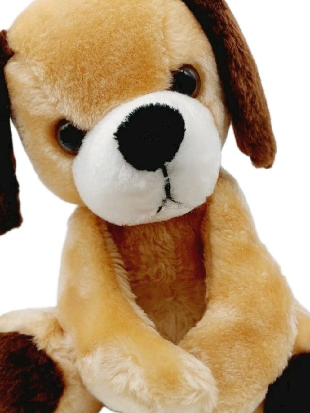 Chosun Dog Puppy Brown Tan Hook & Loop Paws 10" Read Plush Stuffed Animal